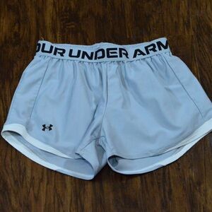 Under Armour Running Shorts Womens Juniors Size XS Gray Activewear Elastic Waist